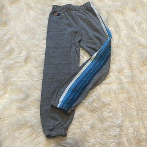 Size 8 aviator nation kids blue and gray sweatpants